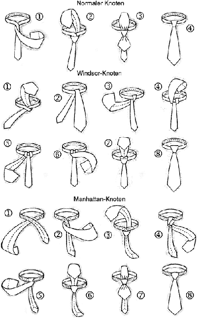 Krawatten binden